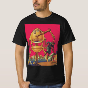Vintage Science Fiction Alien Robot Captures Man T-Shirt