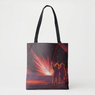 Vintage-Science-Fiction-Alien-roter-Planet-Explosi