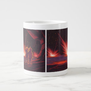 Vintage-Science-Fiction-Alien-Roter-Planet-Explosi Jumbo-Tasse