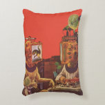 Vintage Science Fiction, Alien Steam Punk Helme Dekokissen<br><div class="desc">Vintage Illustration futuristische Science Fiction Steampunk Laborbild. Ein klassisches 50er Retro-Sci-Fi-Design mit zwei Personen,  die zukünftig mit Videohelmen kommunizieren. Einer der Helme hat einen Dinosaurier auf dem Bildschirm. Ein Wissenschaftler ist verantwortlich für die Maschinen und führt das Experiment.</div>