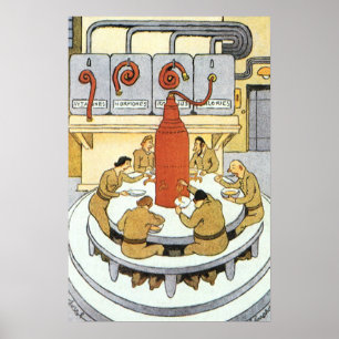 Vintage Science Fiction, Arbeitswissenschaftler es Poster