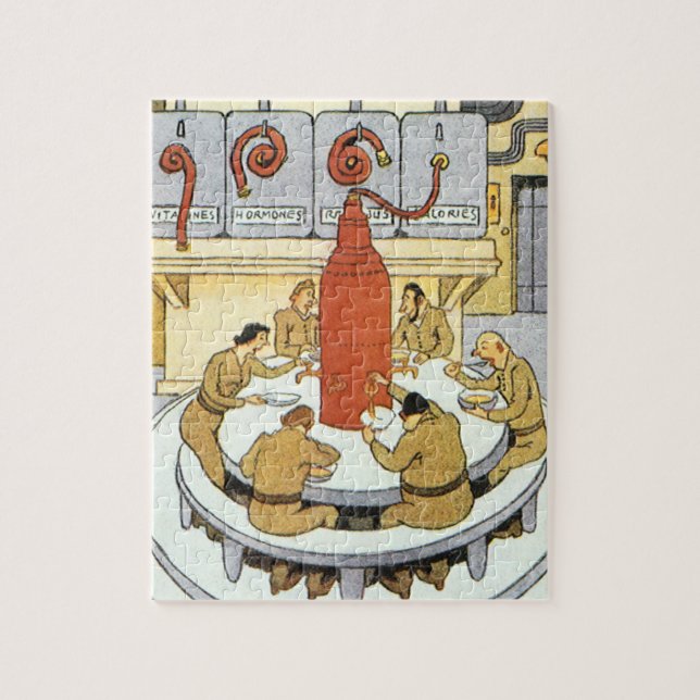 Vintage Science Fiction, Arbeitswissenschaftler es Puzzle (Vertikal)