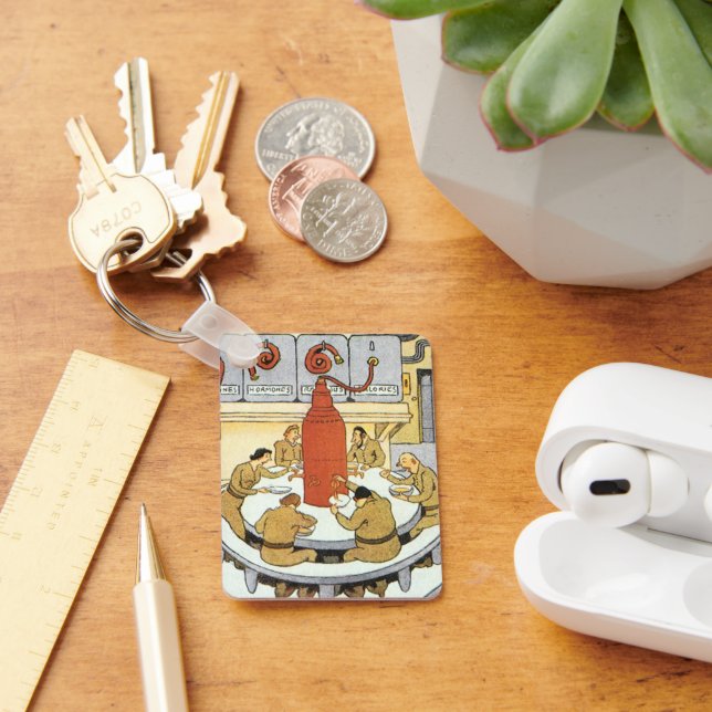 Vintage Science Fiction, Arbeitswissenschaftler es Schlüsselanhänger (Schreibtisch)