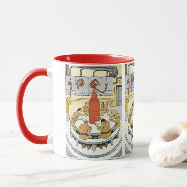 Vintage Science Fiction, Arbeitswissenschaftler es Tasse (Mit Donut)