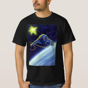 Vintage-Science-Fiction-Astronaut bei einem Weltra T-Shirt