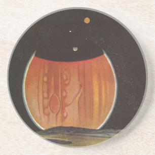 Vintage Science-Fiction, Astronauten auf Ganymed Getränkeuntersetzer