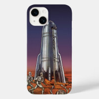 Vintage Science-Fiction, Astronauten Käfer Aliens