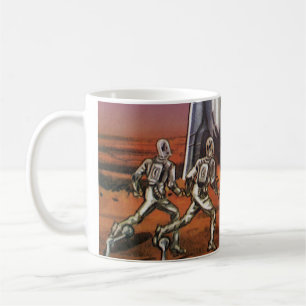 Vintage Science-Fiction, Astronauten Käfer Aliens Tasse