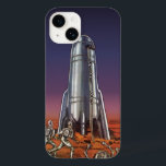 Vintage Science Fiction, Astronauten Käfer Außerir Case-Mate iPhone Hülle<br><div class="desc">Vintage Illustration futuristische Science Fiction Reise und Transport Rocketship Image. Astronauten,  die zu ihrem Raketenschiff rennen,  das aus käfenförmigen Außerirdischen auf einem fremden Planeten entkommt,  der versucht,  wieder auf die Erde zu kommen. Ein klassischer 50er Retro-Comic Buch sci fi Design der Zukunft.</div>
