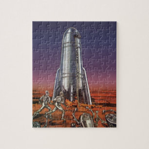 Vintage Science Fiction, Astronauten Käfer Außerir Puzzle