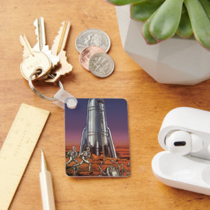 Vintage Science Fiction, Astronauten Käfer Außerir Schlüsselanhänger