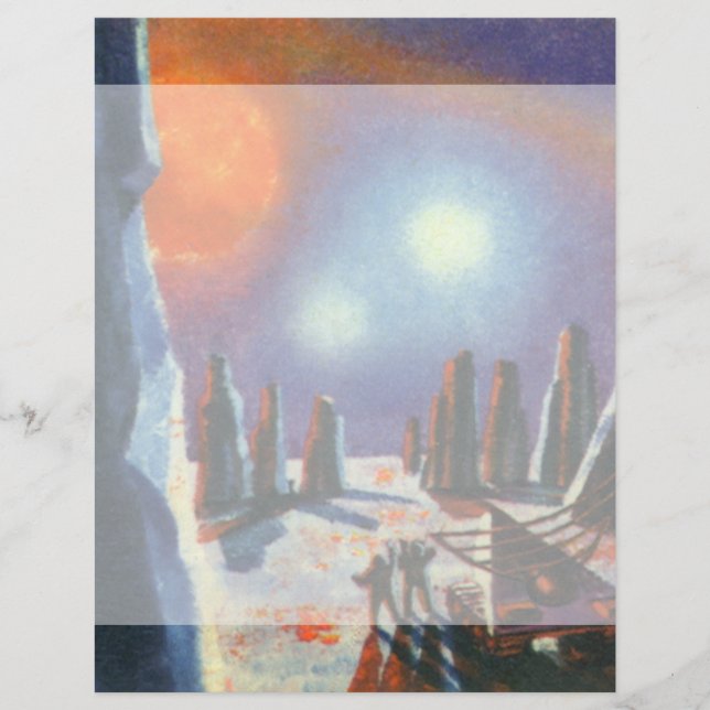 Vintage Science Fiction Auslandsplanung mit Außeri (Vorderseite)