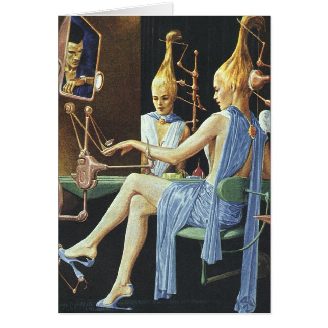 Vintage Science Fiction Beauty Salon Wellness-Cent (Vorne)