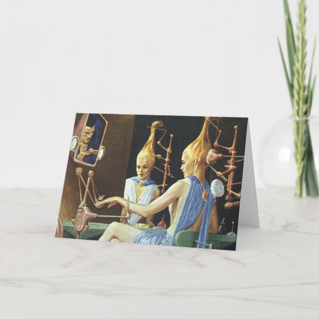 Vintage Science Fiction Beauty Salon Wellness-Cent Karte (Vorderseite)