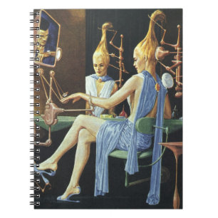 Vintage Science Fiction Beauty Salon Wellness-Cent Notizblock