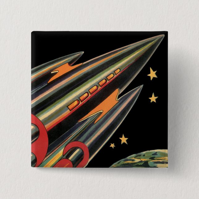 Vintage Science Fiction Button (Vorderseite)
