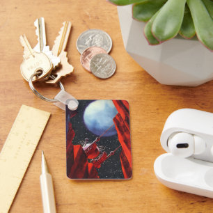 Vintage Science Fiction, Canyon Space Moon Rover Schlüsselanhänger