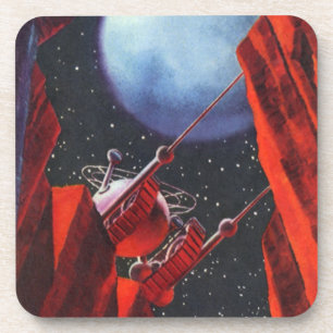 Vintage Science-Fiction, Canyon Weltraum-Mondrover Getränkeuntersetzer