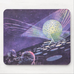 Vintage Science-Fiction, ein leuchtender Orb mit A Mousepad