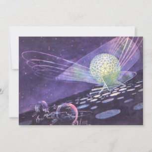 Vintage Science Fiction, ein leuchtendes Orb mit A