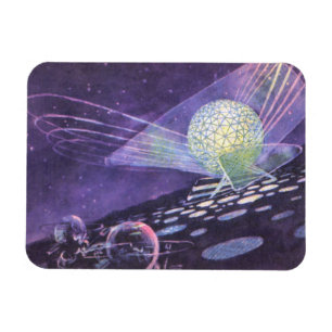 Vintage Science Fiction, ein leuchtendes Orb mit A Magnet