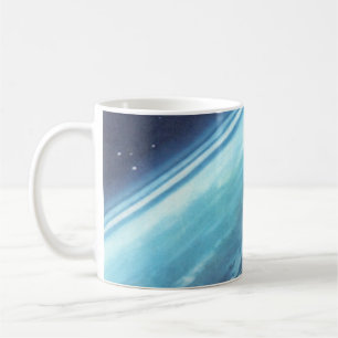 Vintage Science-Fiction, Erde bei Nacht mit Sterne Kaffeetasse