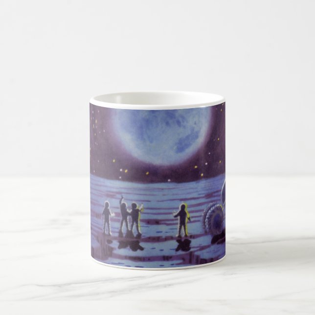 Vintage Science Fiction Erde Rover Außerirdischen  Kaffeetasse (Mittel)