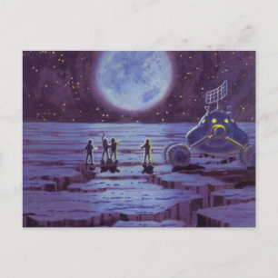 Vintage Science Fiction Erde Rover Außerirdischen  Postkarte