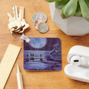 Vintage Science Fiction Erde Rover Außerirdischen  Schlüsselanhänger