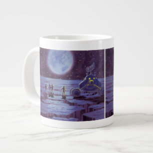Vintage Science-Fiction-Erdrover-Aliens auf dem Mo Jumbo-Tasse