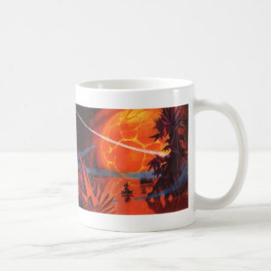 Vintage Science-Fiction, feuriger Science-Fiction- Tasse