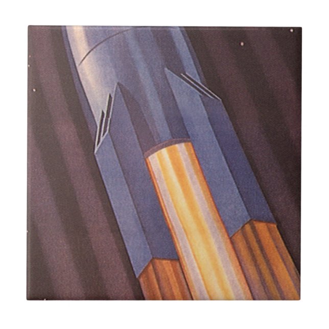 Vintage Science Fiction Fliese (Vorderseite)
