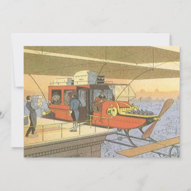 Vintage Science Fiction Flugzeug Hubschrauber Limo (Vorderseite)