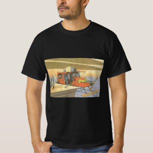 Vintage Science Fiction Flugzeug Hubschrauber Limo T-Shirt