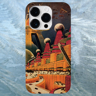 Vintage Science Fiction Futuristic City Flying Car Case-Mate iPhone Hülle