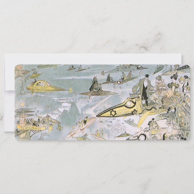 Vintage Science Fiction Futuristische Autos, Taxis (Vorderseite)