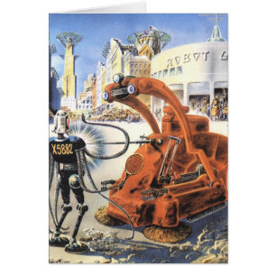 Vintage Science Fiction Futuristische Stadt Alien 