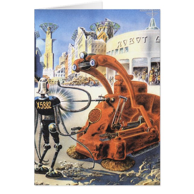 Vintage Science Fiction Futuristische Stadt Alien  (Vorne)