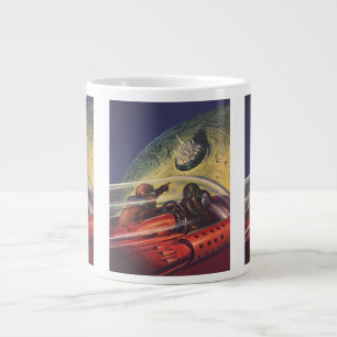 Vintage Science Fiction, futuristische Stadt auf d Jumbo-Tasse