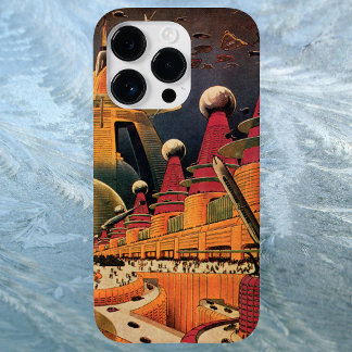 Vintage Science Fiction Futuristische Stadt Flying Case-Mate iPhone Hülle
