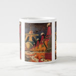 Vintage Science Fiction Futuristische Stadt Flying Jumbo-Tasse<br><div class="desc">Vintages Bild der Reise-und Transport-Science Fiction mit einem klassischen Comic-Buch Retro sci,  wenn urbane Umgebung mit einer Stadt der Zukunft. Die architektonischen Gebäude sind wie Kegel geformt und die Fahrzeuge fliegen wie Vögel,  während sich Menschenmassen durch die Metropole bewegen.</div>