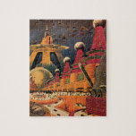 Vintage Science Fiction Futuristische Stadt Flying Puzzle<br><div class="desc">Vintages Bild der Reise-und Transport-Science Fiction mit einem klassischen Comic-Buch Retro sci,  wenn urbane Umgebung mit einer Stadt der Zukunft. Die architektonischen Gebäude sind wie Kegel geformt und die Fahrzeuge fliegen wie Vögel,  während sich Menschenmassen durch die Metropole bewegen.</div>