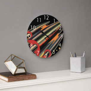 Vintage Science Fiction Große Wanduhr