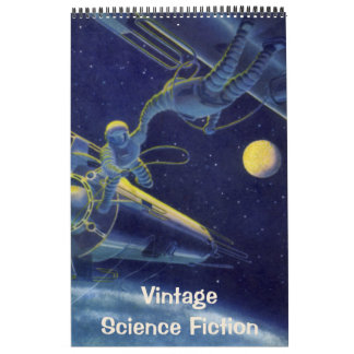 Vintage Science Fiction Illustrations, Retro SciFi Kalender