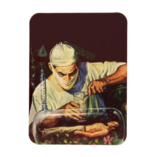 Vintage Science-Fiction, Labor verrückter Wissensc Magnet