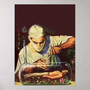 Vintage Science Fiction, Labormastwissenschaftler Poster