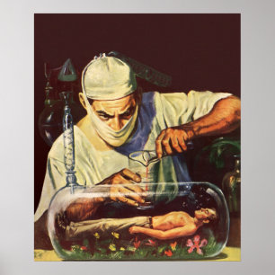 Vintage Science Fiction, Labormastwissenschaftler Poster