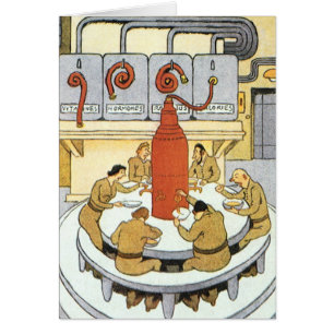 Vintage Science-Fiction, Labortechniker essen