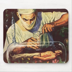 Vintage Science-Fiction, Laborwahnsinniger Wissens Mousepad