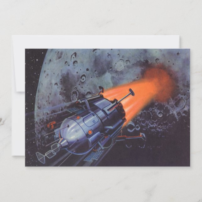 Vintage Science Fiction, Mondrakete abstrahlen (Vorderseite)